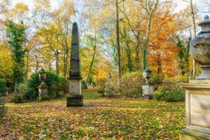 Chilstone's urns and obelisks can create a trail to explore through your garden